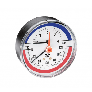 Watts mano-thermometer, TIM 63, 0 - 4 bar / 0 - 120°C